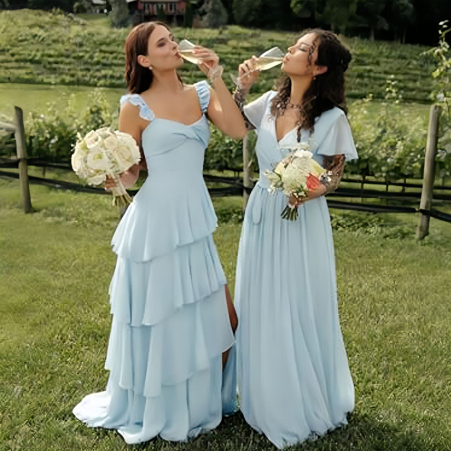 French bridesmaid dresses for women - summer beach vacation long dress, ethereal & slimming, sister dress, party gown, evening wear
