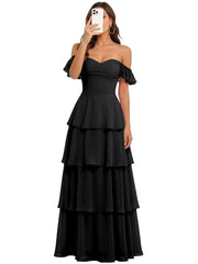 Fairy new arrival mori style bridesmaid dress women's long fairy elegant chiffon cake skirt one shoulder backless strap evening dress