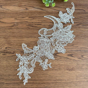 Handmade lace fish silk collar flower sticker for wedding dress decoration