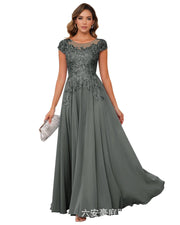 Fashion cross-border banquet long dress lace chiffon mop long skirt wedding mother's wear annual meeting performance clothes fat mm