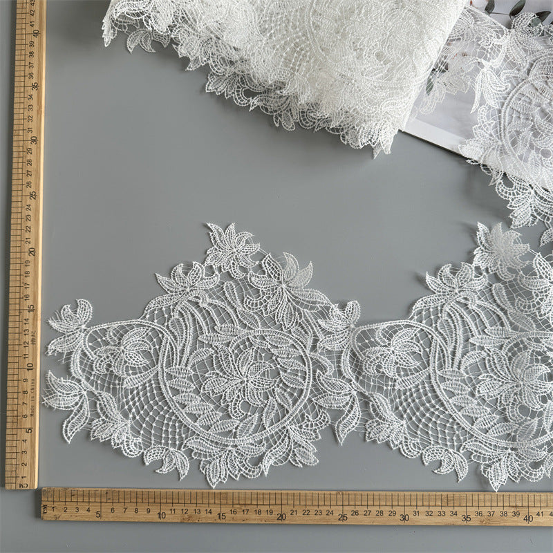 R162 barcode hollow fish silk thread lace, handmade DIY accessories wedding dress veil decorative lace