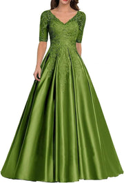 European and american style plus size evening gown - women's satin floor-length dress - perfect for weddings, bridesmaids, annual galas, and performances - flattering and figure-forgiving