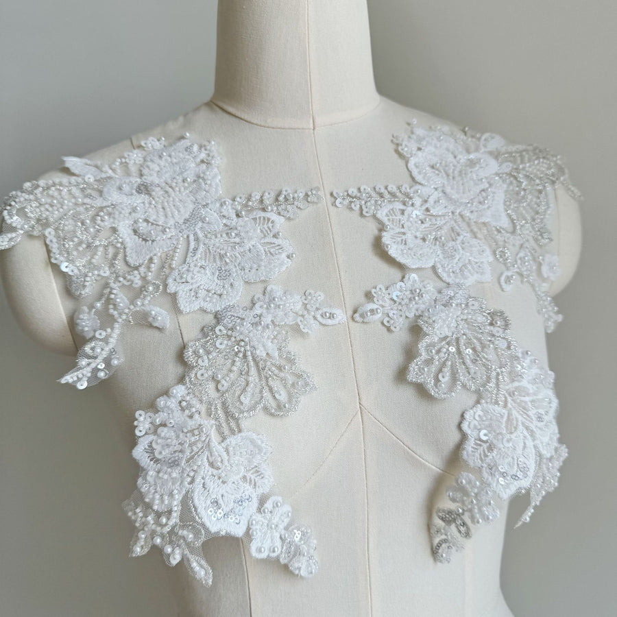 ZH413 European new mesh embroidery lace accessories, foreign trade wedding veil DIY accessories lace accessories