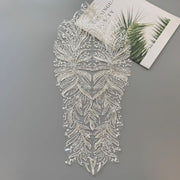 High-End Embroidered Lace Trim Appliqué - Embroidered Floral Lace Patch for Wedding Dresses & Apparel (ZH445)