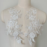 Trendy Beaded Rhinestone Lace Appliqué - DIY Handmade Wedding Dress & Clothing Accessories (ZH429)