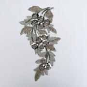 Silver Beaded Sequins Lace Flower Accessory - DIY Wedding Dress, Veil & Shoe Decoration