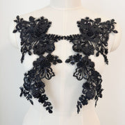 ZH413 black European new mesh embroidery lace accessories, foreign trade wedding veil DIY accessories lace