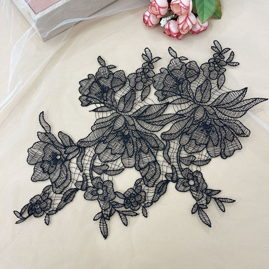 Fresh Leaves Hollow Fish Silk Lace - DIY Handmade Bridal Veil & Wedding Dress Accessory (R4)