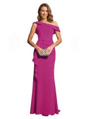 Cross-border amazon bestseller: long one-shoulder mermaid evening gown - perfect for bridesmaids, weddings, and socialite gatherings