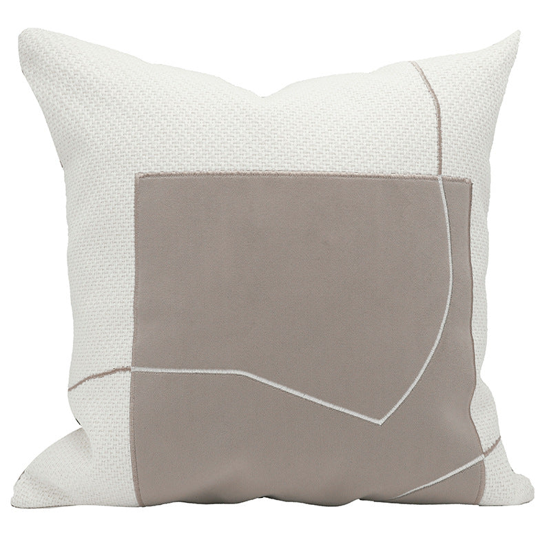 Modern Embroidered Cushion Cover - Minimalist Decor
