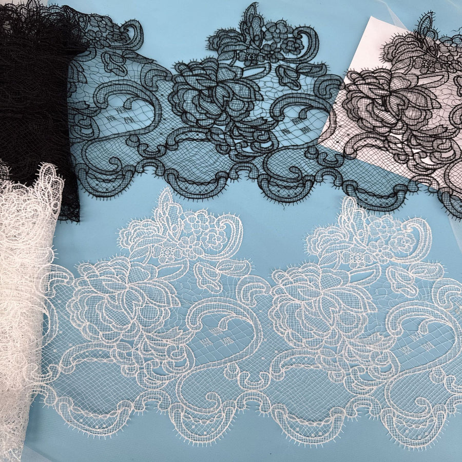 White Fish Silk Hollow Lace Trim - Clothing Edge, Bag & Handmade DIY Decoration (R77)