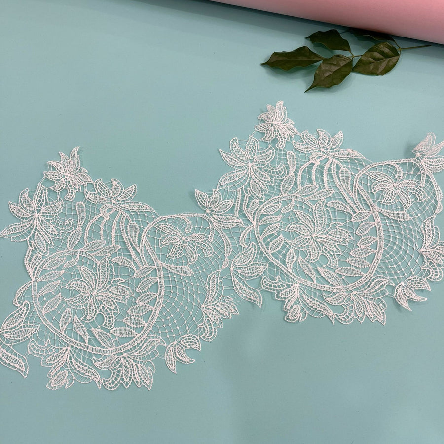 Lace hollow embroidery embroidery applique, wedding dress, curtain headgear DIY handmade decorative patch accessories