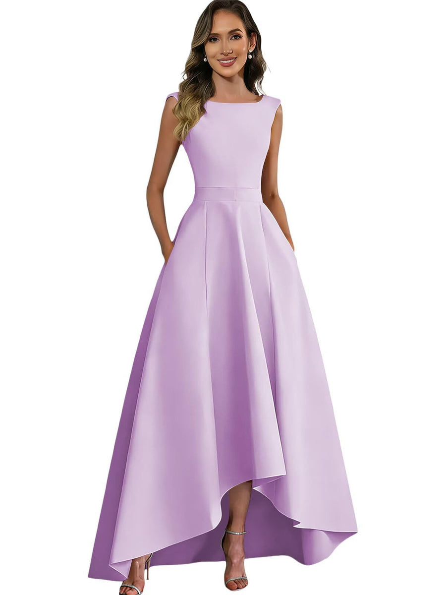 Cross-border best-selling sleeveless evening dress for women, short in front and long in back, bridesmaid, sister group, bestie dress, dinner red carpet dress a dress
