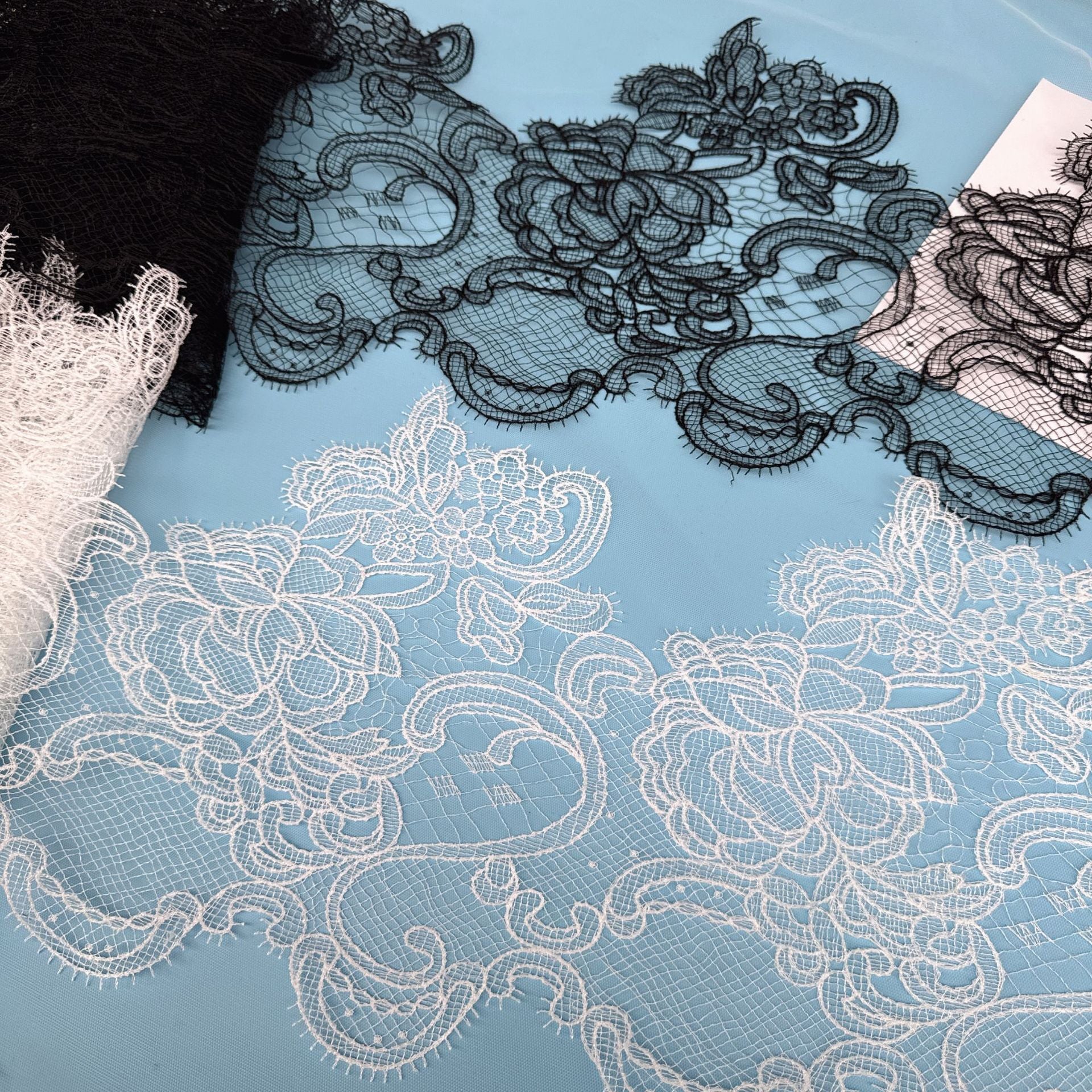 White fish silk thread hollow clothing lace lace accessories clothing lace edge bag handmade DIY decoration R77