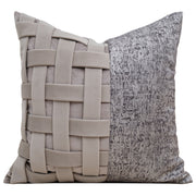 Cream Beige Handwoven Cushion Cover – Soft Luxury Pillow for Sofa & Bed