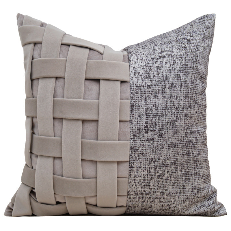 Cream Beige Handwoven Cushion Cover – Soft Luxury Pillow for Sofa & Bed