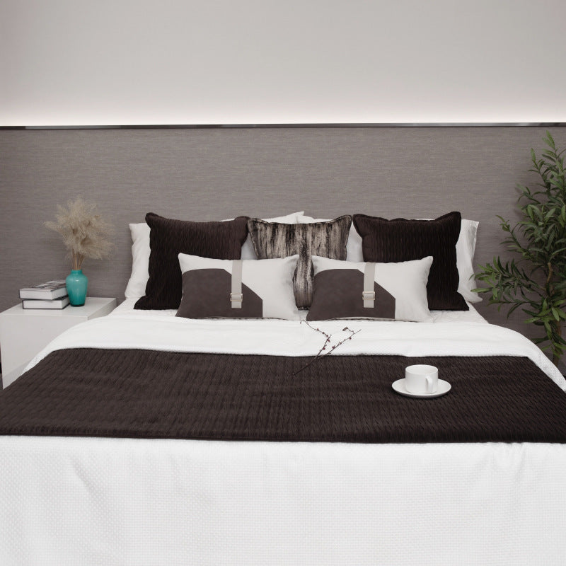 Brown & Gold Cushion Set - Elegant Metallic Detail for Refined Interiors