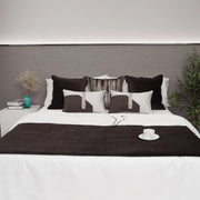 Brown & Gold Cushion Set - Elegant Metallic Detail for Refined Interiors