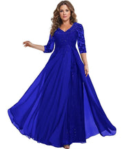 European station cross-border amazon dress chiffon patchwork lace cut out long dress bridesmaid evening dress women's evening dress