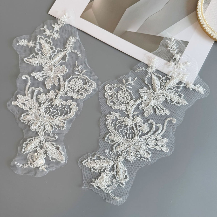 Zh421 new mesh embroidered lace trim - women's apparel, wedding veil, diy accessories, lace trim