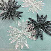 20CM Wide Hollow Water Soluble Lace - White & Black Embroidered Underwear, Neckline & Cuffs Accessory