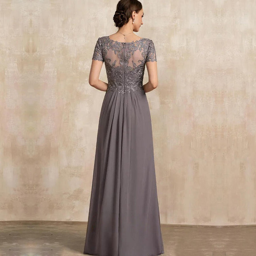 Chiffon long evening gown mother prom dress long skirt bridesmaid dress annual meeting host banquet dress performance dress plus size