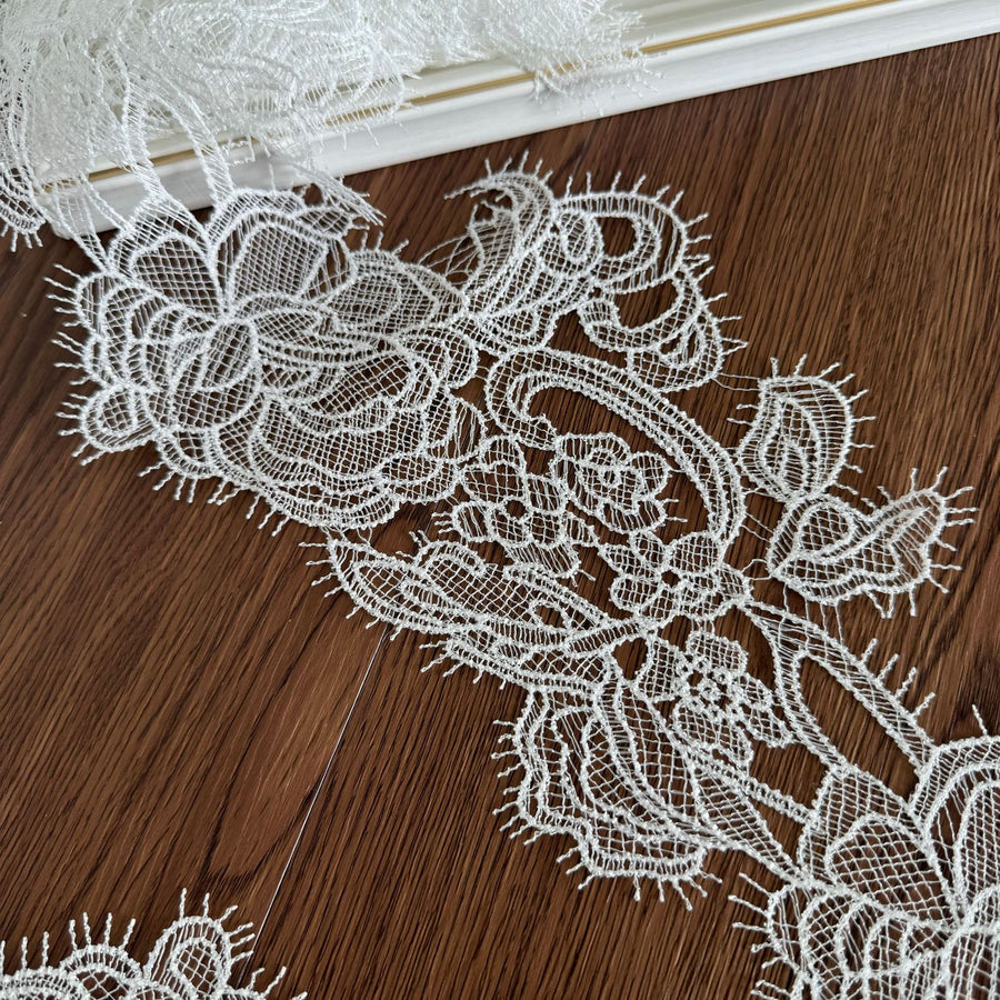 Rose Fish Silk Hollow Eyelash Lace - DIY Dress, Clothing & Headgear Accessory (R87)