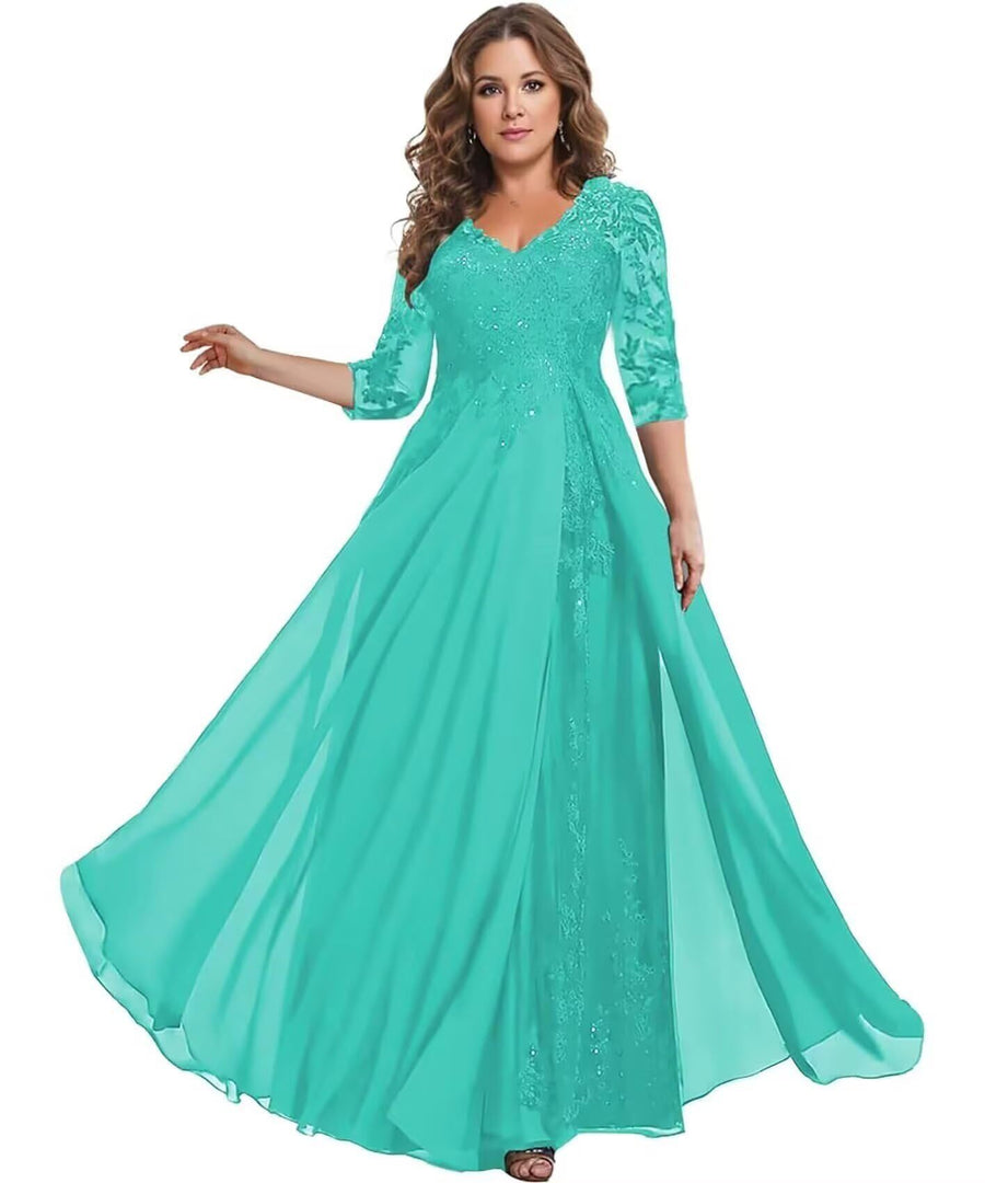 European station cross-border amazon dress chiffon patchwork lace cut out long dress bridesmaid evening dress women's evening dress
