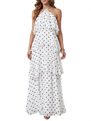 Cross-border hot-selling plus size chiffon dress high waistslimming look design multi-color sister group toast dress full size personalized
