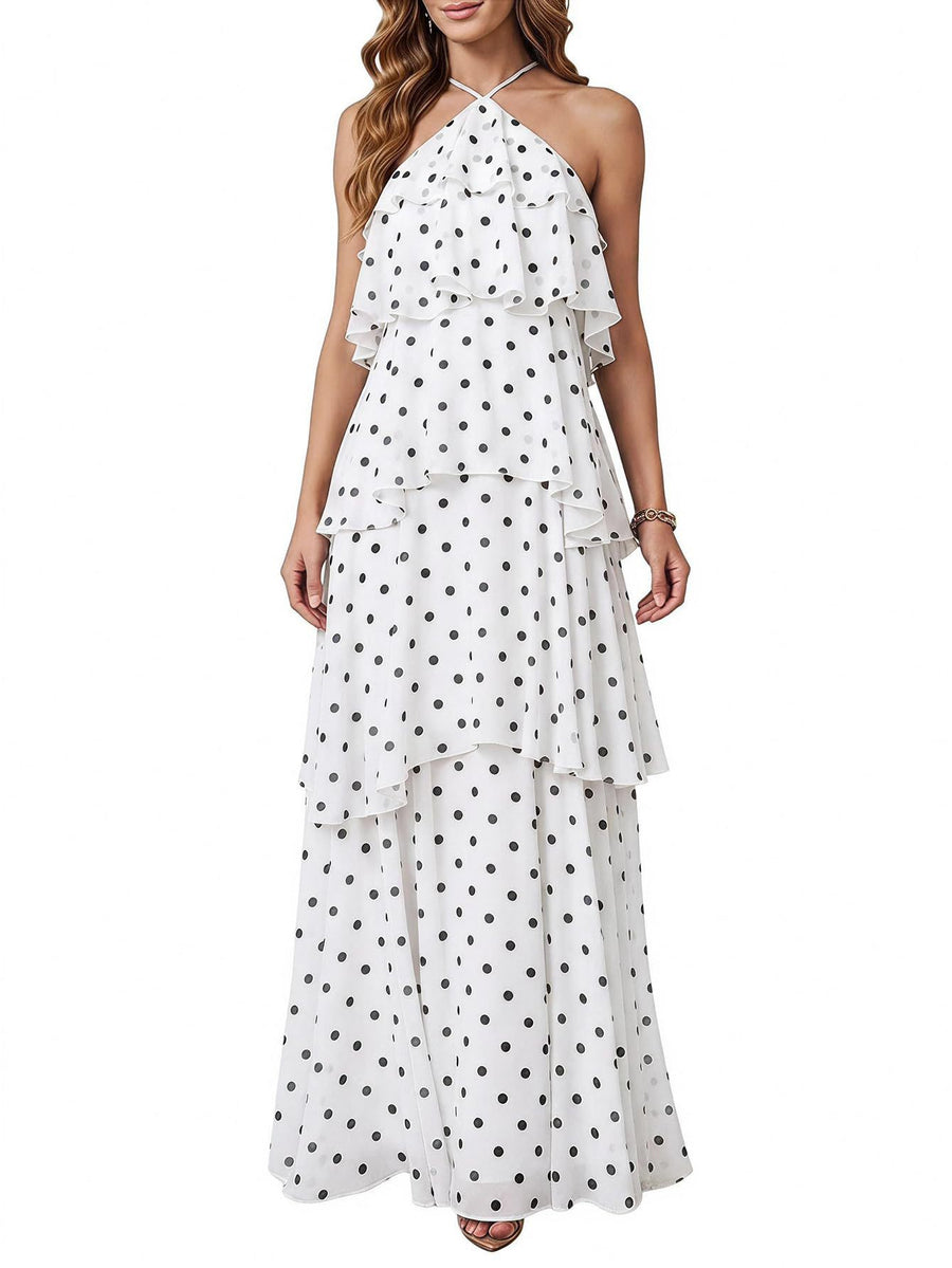 Cross-border hot-selling plus size chiffon dress high waistslimming look design multi-color sister group toast dress full size personalized