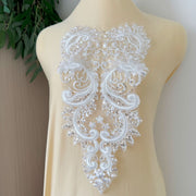 White beaded wedding dress runway fashion collar decoration clothing diy accessories zh442
