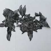 White Hollow Fish Silk Lace with delicate embroidery for bridal veils and wedding dress decoration