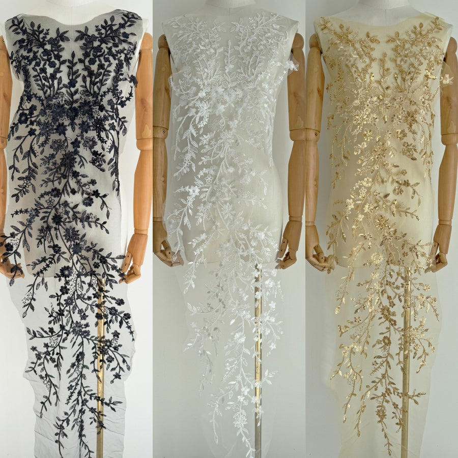 Embroidered Fabric – DIY Bags, Stage Costumes, Wedding Dresses & Backdrop Decorations (ZH468)