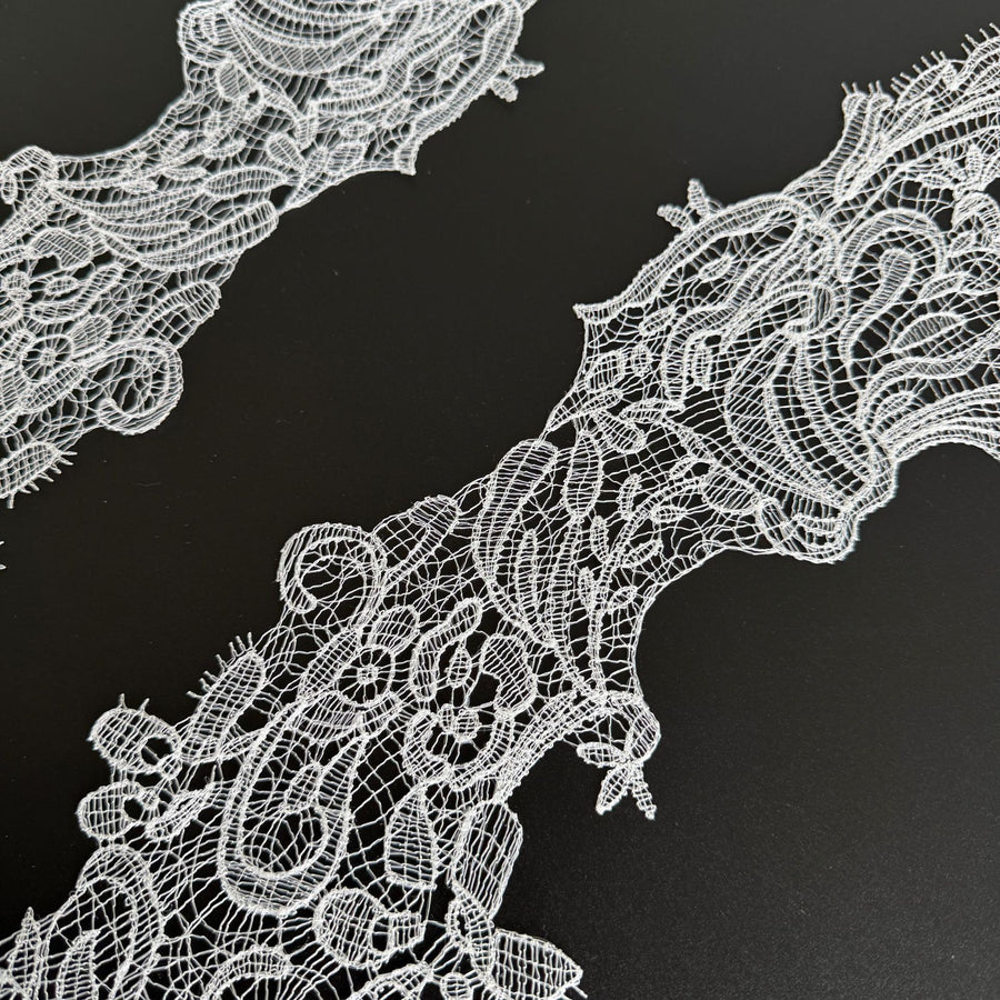 Neckline Fish Silk Hollow Veil Lace Light Patch - DIY Handmade Wedding Dress Accessory (R269)