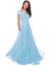 European and american style plus size evening gown women's lace chiffon floor-length dress wedding bridesmaid annual meeting performance outfit for curvy moms