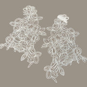 Hand-Embroidered Lace Leaf Veil Applique - DIY Women's Shirt & Clothing Accessory (R258)