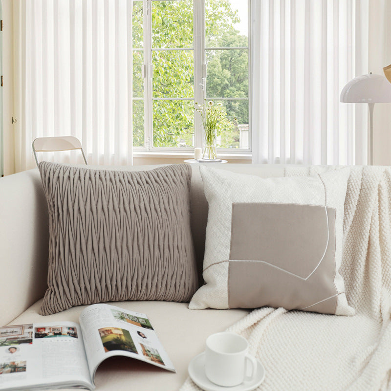 Modern Embroidered Cushion Cover - Minimalist Decor