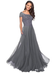 European and american style plus size evening gown women's lace chiffon floor-length dress wedding bridesmaid annual meeting performance outfit for curvy moms