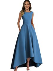 Cross-border best-selling sleeveless evening dress for women, short in front and long in back, bridesmaid, sister group, bestie dress, dinner red carpet dress a dress