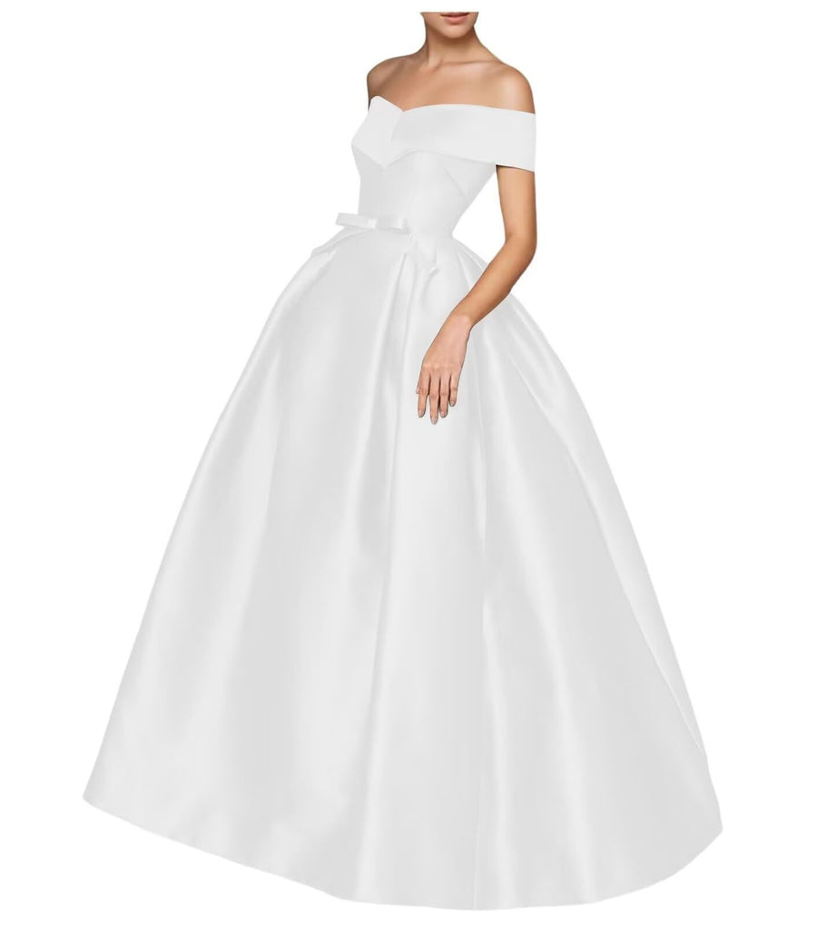 European and american one-shoulder satin flared maxi dress with tie-up bow waist – evening, wedding, and mother-of-the-bride long gown
