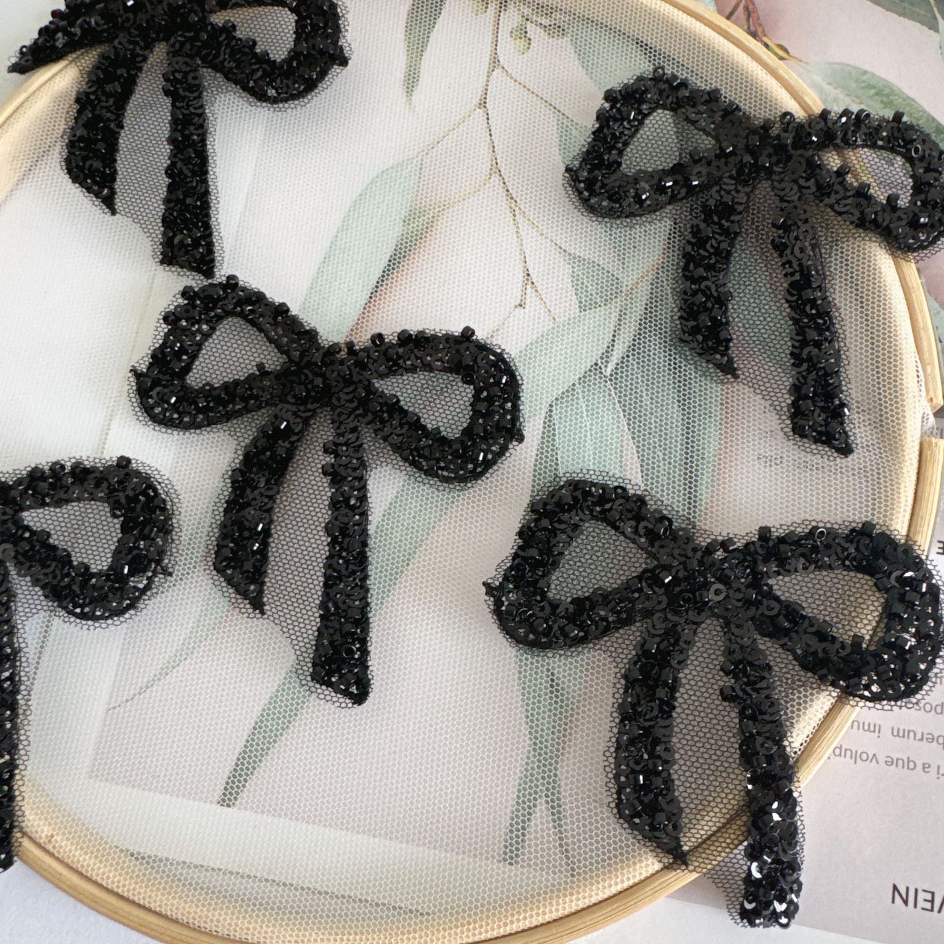 Clothing accessories DIY handmade bow flower embroidery lace accessories wedding dress lace ZH360