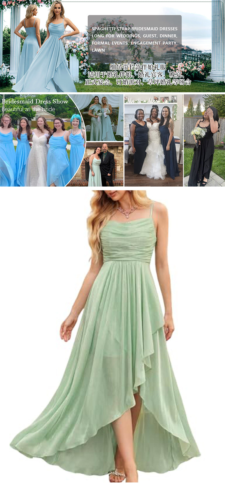 Fashion aliexpress export satin short banquet dress party bows evening dress wedding ladieswear
