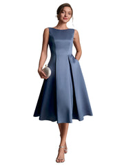 Sleeveless little black dress - women's slimming, figure-flattering evening gown for banquets, annual meetings, and hostess events - elegant, chic, and short