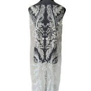 Rhinestone Sequin Lace Flower Appliqué - DIY Wedding Dress, Evening Gown & Formal Wear Embellishment (ZH426)