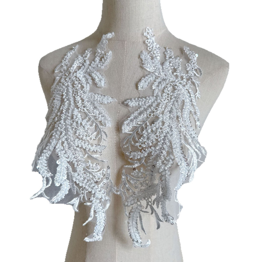Embroidered Bead Sequins Flower Corsage - Collar & Clothing Decorative Accessory (ZH441)