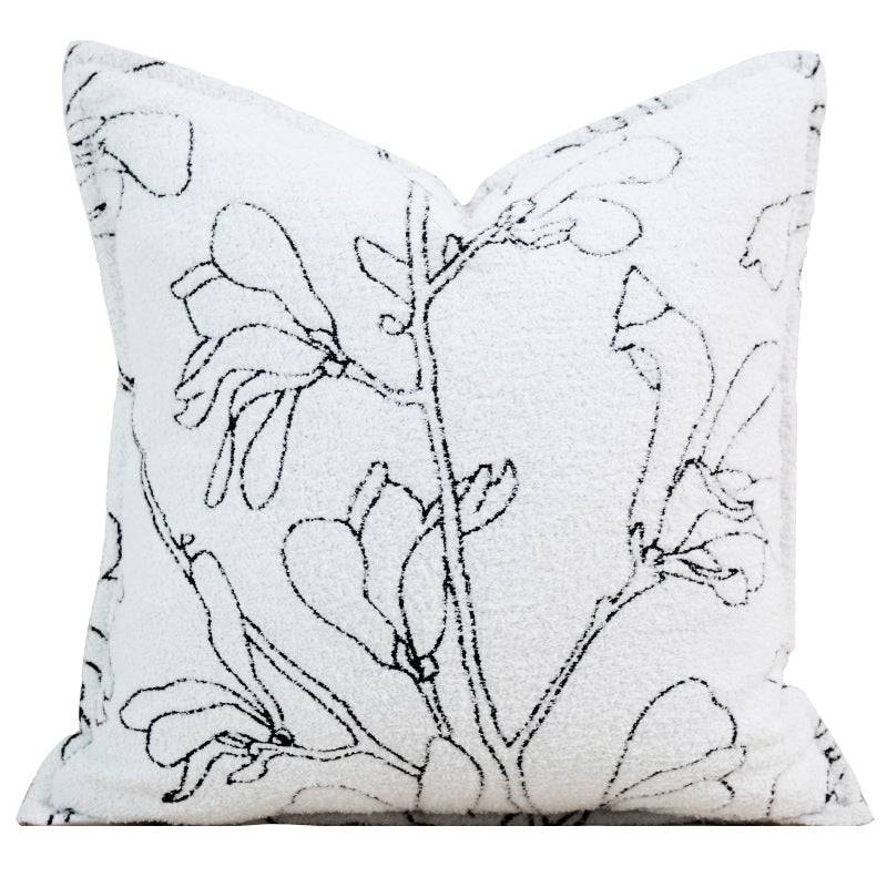 Picasso-Inspired Cushion Cover - Black & White Abstract Art