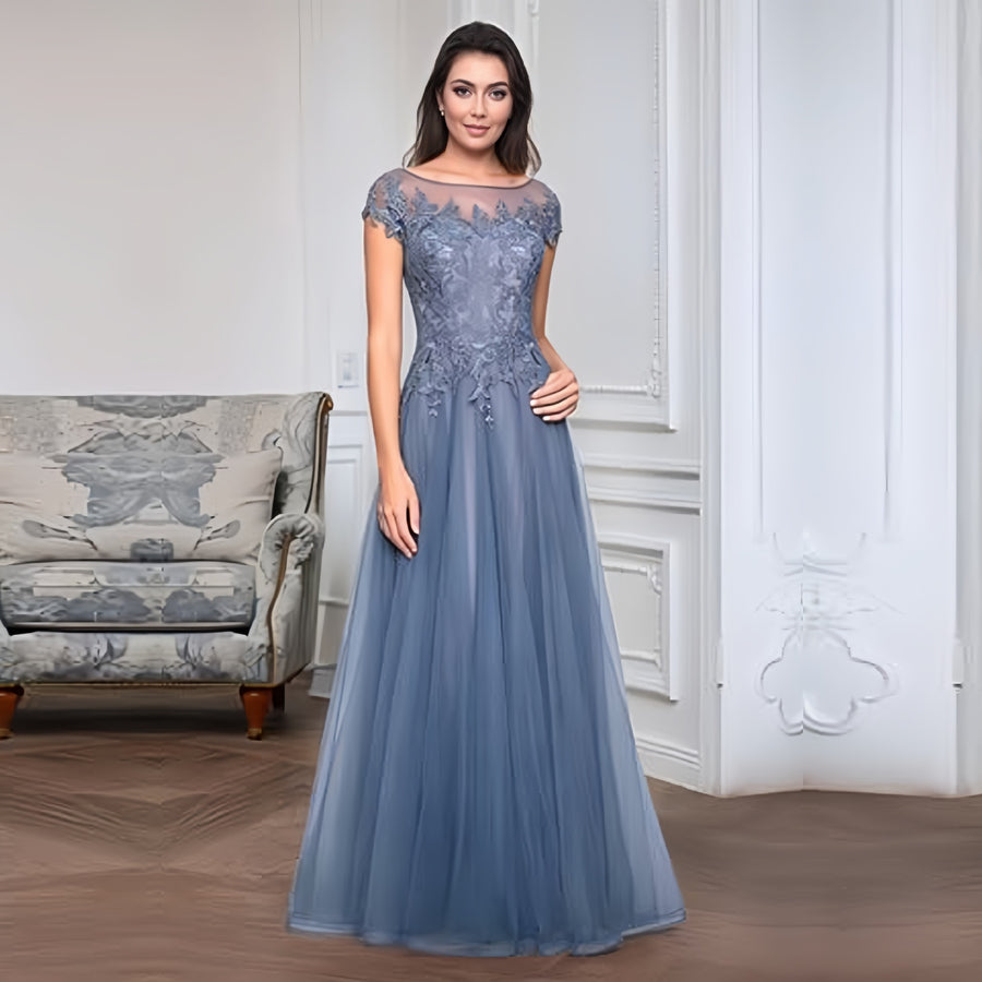 Amazon party dress european and american style long evening gown bridesmaid dress annual meeting host dress annual meeting performance dress cover-up
