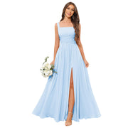 Fashion cross-border women's dress pure color evening dress multi-color optional sister group toast annual meeting performance dress fat m