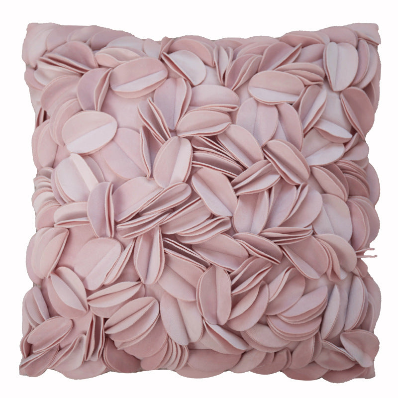 Romantic Petal Cushion Cover – French Style Decorative Pillow for Wedding & Home