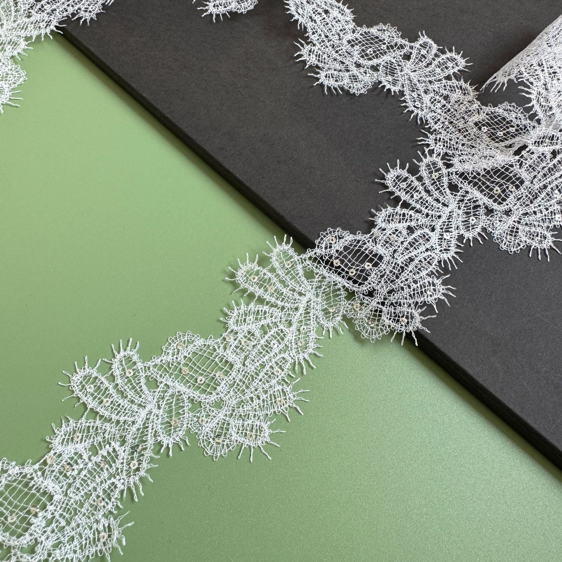 Water soluble sequined lace embroidery handmade DIY headband hair accessories Lolita cheongsam dress curtains R247